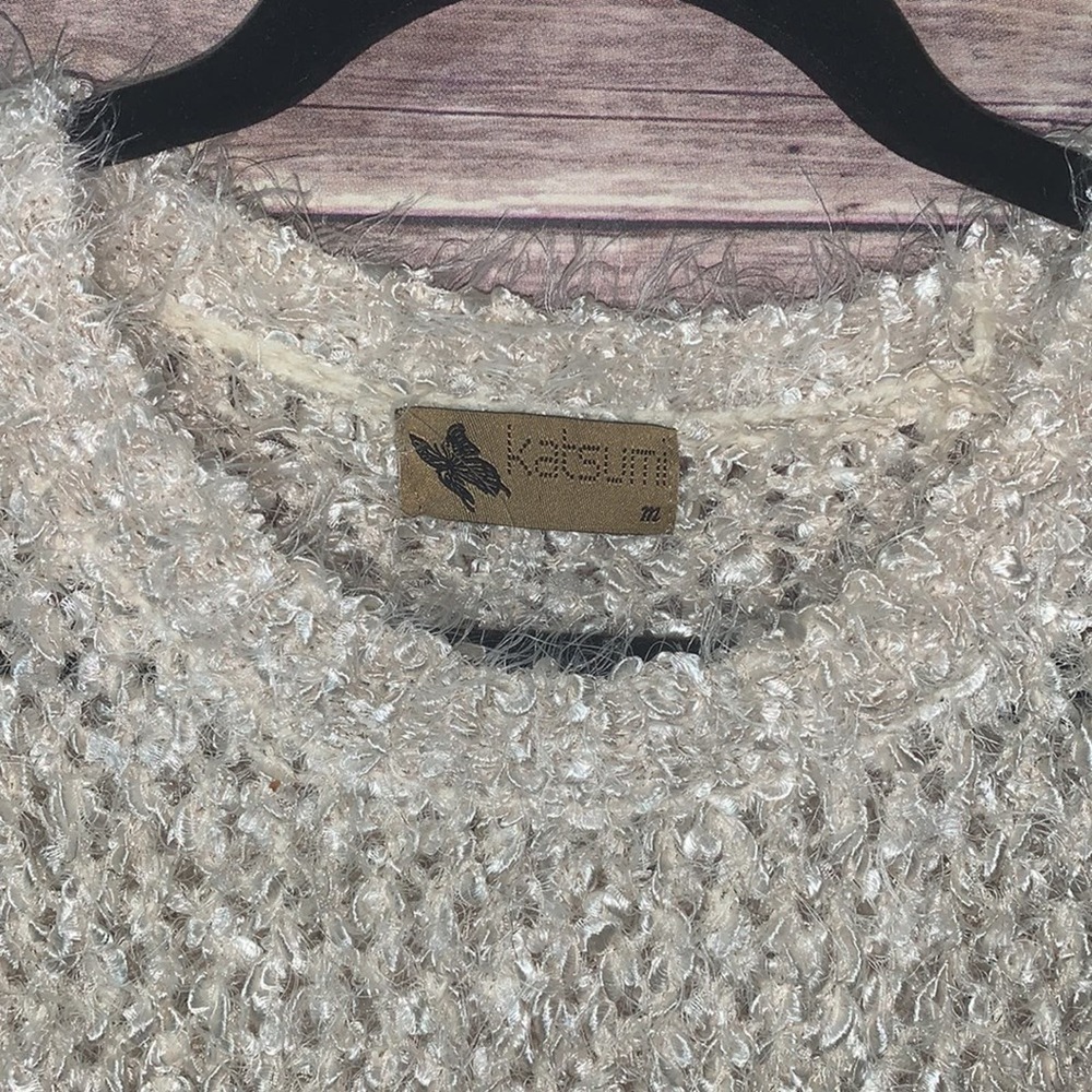 Anthropologie Katsumi Eyelash Soft Ivory Sweater Size Medium SOFT - Picture 2 of 7